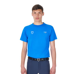 T-shirt uomo Equestro x FISE taglio slim maniche corte Blu di Savoia T-shirt uomo Equestro x FISE taglio slim maniche corte Blu di Savoia
