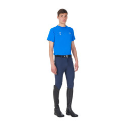 T-shirt uomo Equestro x FISE taglio slim maniche corte Blu di Savoia T-shirt uomo Equestro x FISE taglio slim maniche corte Blu di Savoia