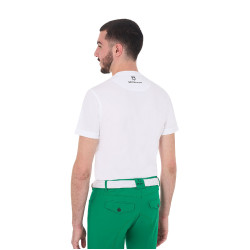 T-shirt uomo Equestro Horse Club in cotone a maniche corte Bianco T-shirt uomo Equestro Horse Club in cotone a maniche corte Bianco