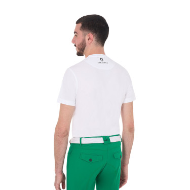 T-shirt uomo Equestro Horse Club in cotone a maniche corte Bianco T-shirt uomo Equestro Horse Club in cotone a maniche corte Bianco