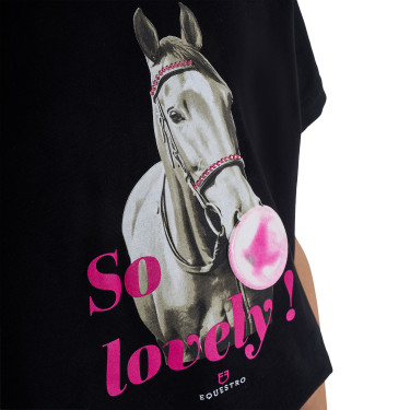 T-shirt equitazione bambina Equestro So Lovely, cotone