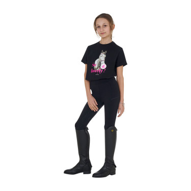 T-shirt equitazione bambina Equestro So Lovely, cotone