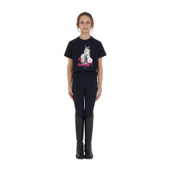 T-shirt equitazione bambina Equestro So Lovely, cotone