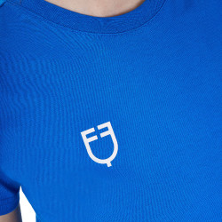 T-shirt da donna Equestro x FISE vestibilità slim maniche corte Blu di Savoia