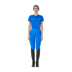 T-shirt da donna Equestro x FISE vestibilità slim maniche corte Blu di Savoia