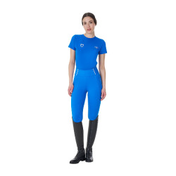 T-shirt da donna Equestro x FISE vestibilità slim maniche corte Blu di Savoia