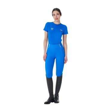 T-shirt da donna Equestro x FISE vestibilità slim maniche corte Blu di Savoia