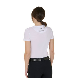 T-shirt donna Equestro Wild Flower in cotone a maniche corte Bianco