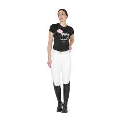 T-shirt equitazione donna Equestro Head in the Clouds