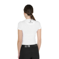 T-shirt da donna Equestro Head In The Clouds in cotone a maniche corte Bianco