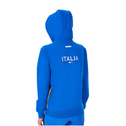 Felpa in pile da donna Equestro x FISE Blu di Savoia