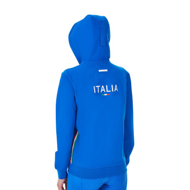 Felpa in pile da donna Equestro x FISE Blu di Savoia