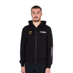 Felpa uomo con cappuccio Equestro Scuderia Nero
