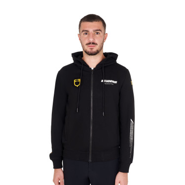 Felpa uomo con cappuccio Equestro Scuderia Nero