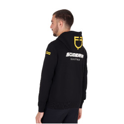 Felpa uomo con cappuccio Equestro Scuderia Nero