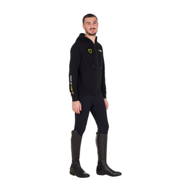 Felpa uomo con cappuccio Equestro Scuderia Nero