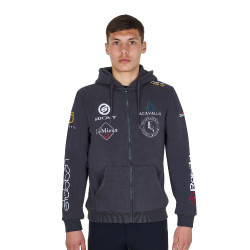 Felpa uomo equitazione Equestro con cappuccio zip