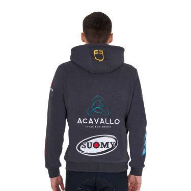 Felpa uomo equitazione Equestro con cappuccio zip