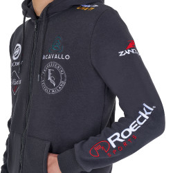 Felpa uomo equitazione Equestro con cappuccio zip