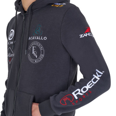Felpa uomo equitazione Equestro con cappuccio zip