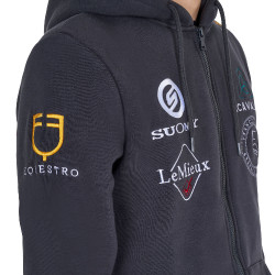 Felpa uomo equitazione Equestro con cappuccio zip