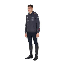 Felpa uomo equitazione Equestro con cappuccio zip