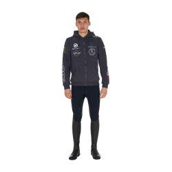 Felpa uomo equitazione Equestro con cappuccio zip