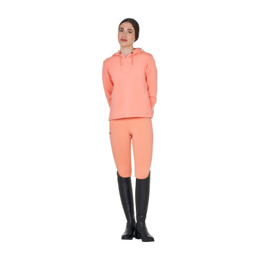 Felpa da donna Equestro con inserti Fiore del deserto Rosa