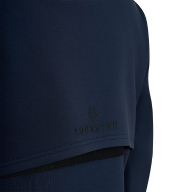 Felpa da donna Equestro con inserti Blazer marine Blu marino