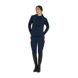 Felpa da donna Equestro con inserti Blazer marine Blu marino