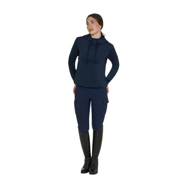 Felpa da donna Equestro con inserti Blazer marine Blu marino