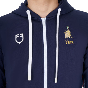 Felpa con cappuccio da uomo Equestro x FISE Blazer marine Blu marino