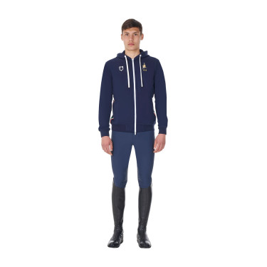 Felpa con cappuccio da uomo Equestro x FISE Blazer marine Blu marino