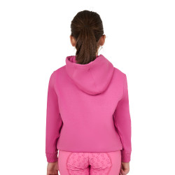 Felpa con cappuccio da ragazza Equestro Winter Love Rosa castello