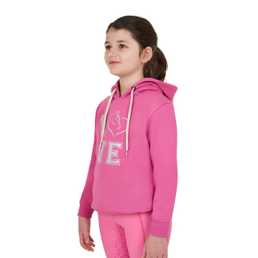 Felpa con cappuccio da ragazza Equestro Winter Love Rosa castello