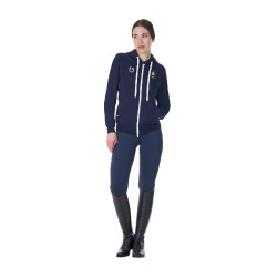 Felpa con cappuccio da donna Equestro x FISE Blazer marine Blu marino