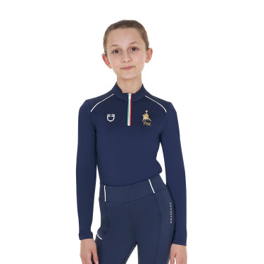 Sottogiacca unisex per bambini Equestro x FISE Blazer marine Blu marino