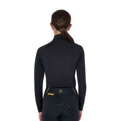 Sottostrato unisex per bambini Equestro in tessuto tecnico Nero / nero