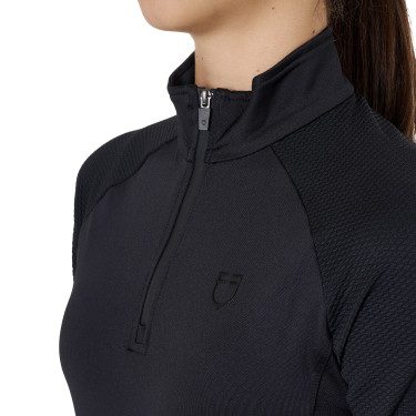Sottostrato unisex per bambini Equestro in tessuto tecnico Nero / nero