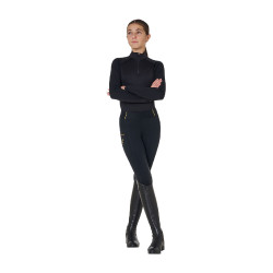 Sottostrato unisex per bambini Equestro in tessuto tecnico Nero / nero
