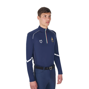 Sottostrato da allenamento uomo Equestro x FISE Blazer marine Blu marino Sottostrato da allenamento uomo Equestro x FISE Blazer marine Blu marino