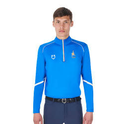 Sottostrato da allenamento uomo Equestro x FISE Blu di Savoia