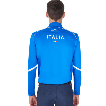 Sottostrato da allenamento uomo Equestro x FISE Blu di Savoia