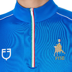 Sottostrato da allenamento uomo Equestro x FISE Blu di Savoia