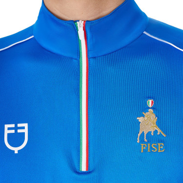 Sottostrato da allenamento uomo Equestro x FISE Blu di Savoia