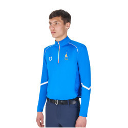 Sottostrato da allenamento uomo Equestro x FISE Blu di Savoia