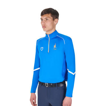 Sottostrato da allenamento uomo Equestro x FISE Blu di Savoia