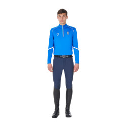 Sottostrato da allenamento uomo Equestro x FISE Blu di Savoia