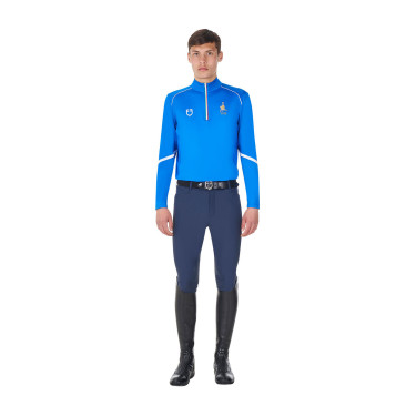 Sottostrato da allenamento uomo Equestro x FISE Blu di Savoia