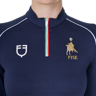 Sottostrato da allenamento da donna Equestro x FISE Blazer marine Blu marino Sottostrato da allenamento da donna Equestro x FISE Blazer marine Blu marino